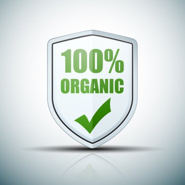 % 100 organik kalkan işareti