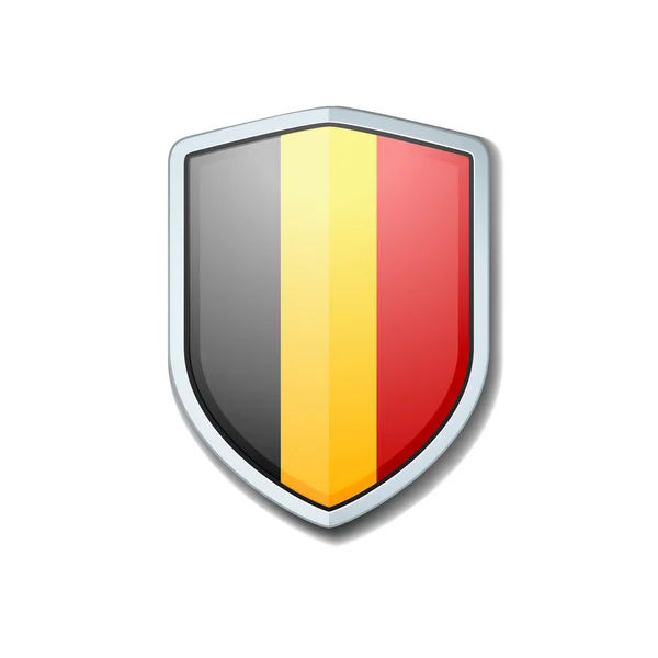 Tanda Shield Belgia - Stok Vektor