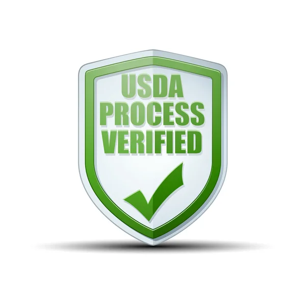 シールドの記号の米国農務省プロセス検証 — ストックベクタ