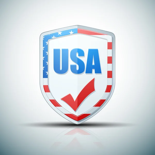 EE.UU. escudo de marca de verificación — Archivo Imágenes Vectoriales