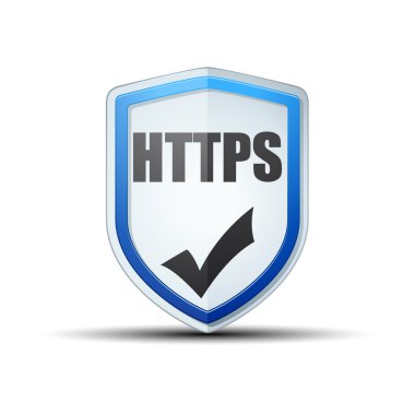 HTTPS sertifikalı kalkan işareti
