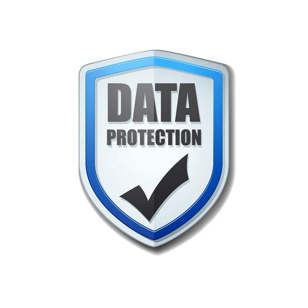 Protección de datos escudo — Vector de stock