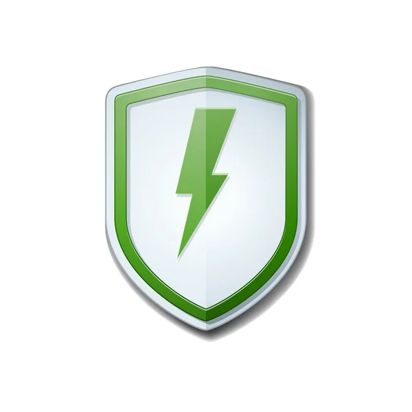 Зелена енергія щит знак — стоковий вектор