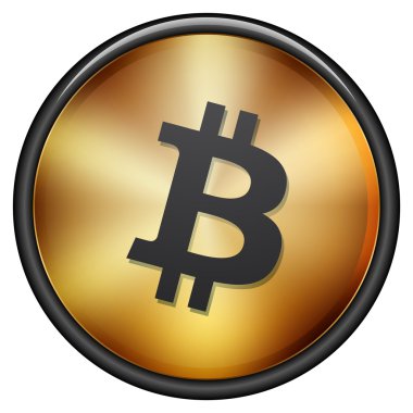 Bitcoin düğme işareti simgesi