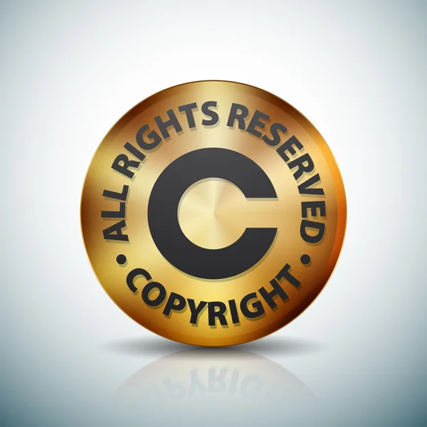 Icono del botón Copyright — Vector de stock