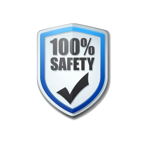 100% Safety shield — Stock Vector