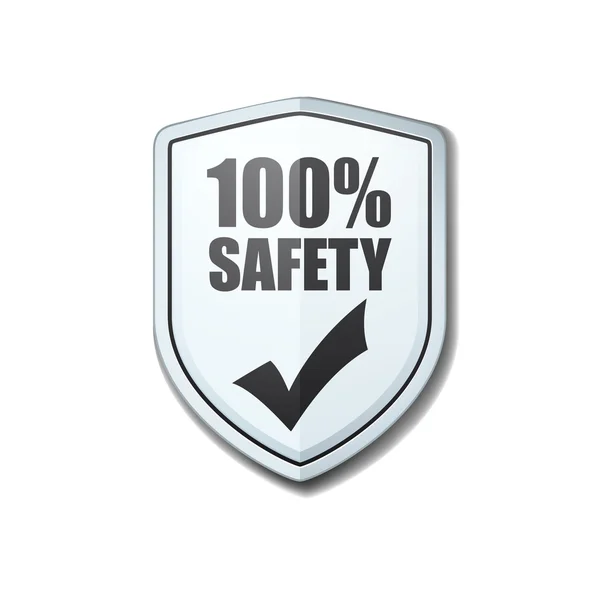 100% Escudo de segurança — Vetor de Stock