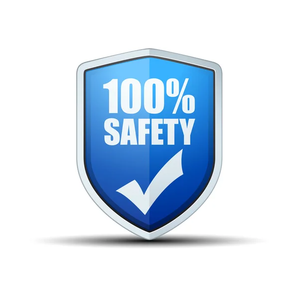 100 % bezpečnost štít — Stockový vektor