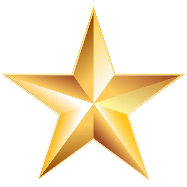Golden Star illustration — Stock Vector