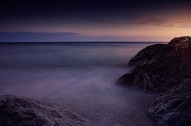 Deniz günbatımı Foros içinde