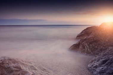 Deniz günbatımı Foros içinde