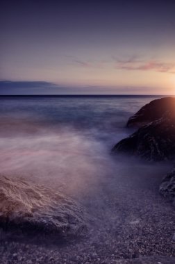 Deniz günbatımı Foros içinde