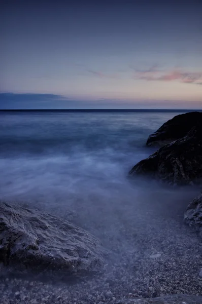 Pôr do sol do mar em Foros — Fotografia de Stock