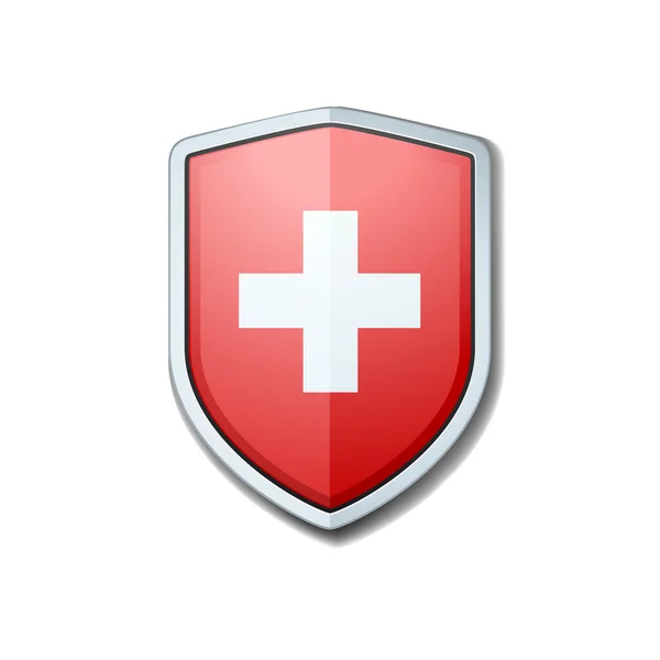 Suiza escudo signo — Vector de stock