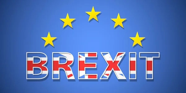 Reino Unido Brexit Ilustración UE — Vector de stock