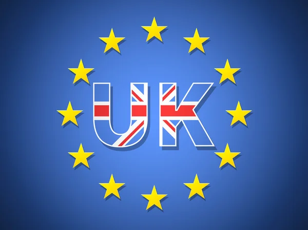 Unión Europea y Reino Unido — Vector de stock