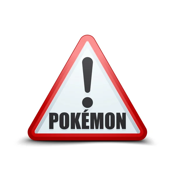 Pokemon attention sign — Stock Vector