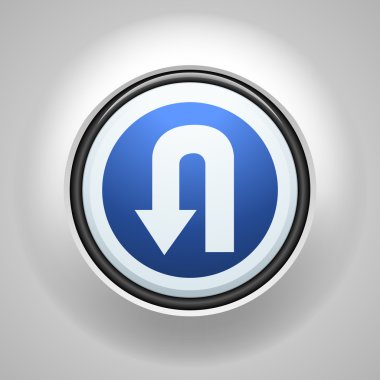 U dönüşü yuvarlak simge