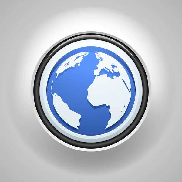 Signo de botón Globe — Vector de stock