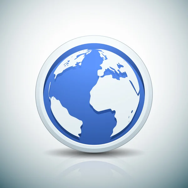 Signo de botón Globe — Vector de stock