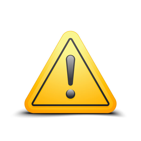 Exclamation danger sign