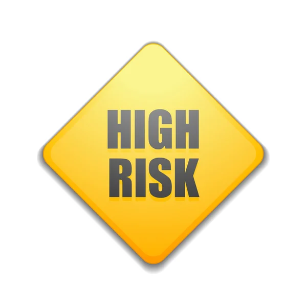 Υψηλό κίνδυνο σημάδι θαυμαστικών — Διανυσματικό Αρχείο