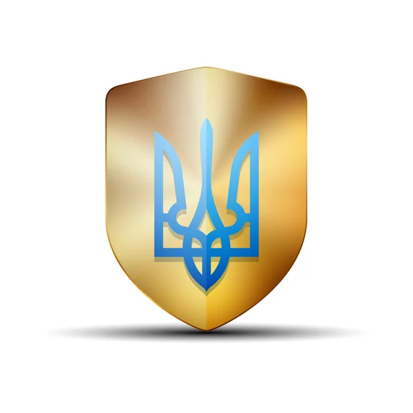 Ucrânia escudo sinal — Vetor de Stock