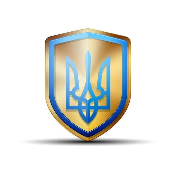 Ucraina Segno scudo — Vettoriale Stock
