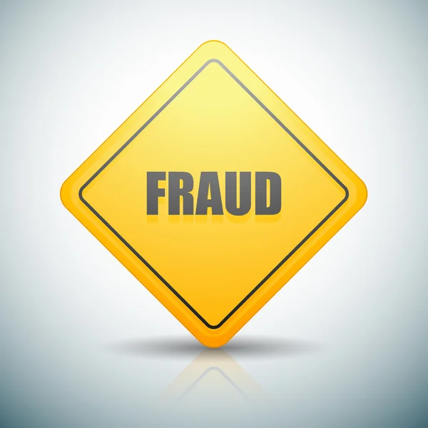 Señal de atención de fraude — Archivo Imágenes Vectoriales