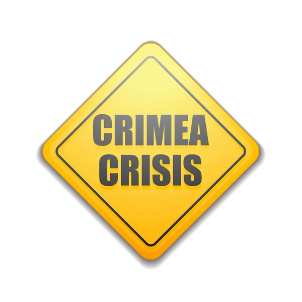 Krym krize výstražným štítkem — Stockový vektor