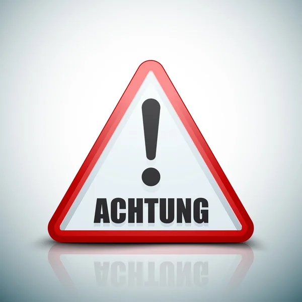 Uitroepteken Achtung teken — Stockvector
