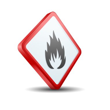 Yanıcı işareti illüstrasyon