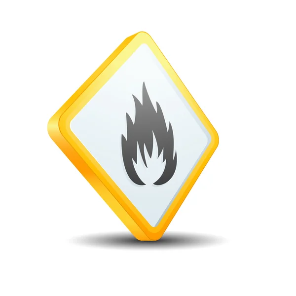 Illustration af brandfarligt skilt – Stock-vektor