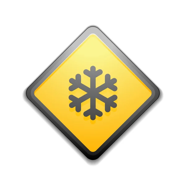 Cold Warning Sign — Stock Vector