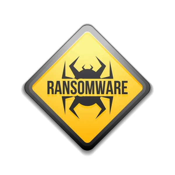 Ransomware-Gefahrzeichen — Stockvektor