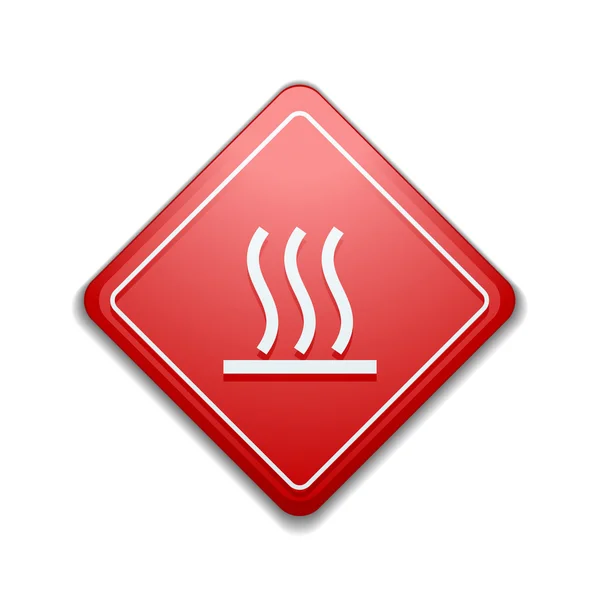 Señal de peligro de superficie caliente — Vector de stock