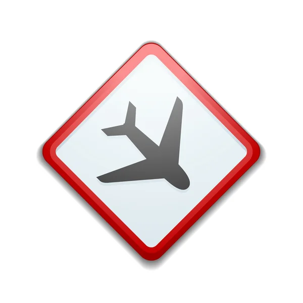 Señal de peligro del aeropuerto — Vector de stock