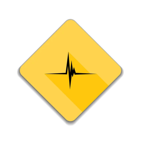 Heart hazard sign — Stock Vector