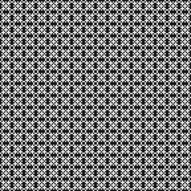 Soyut tekrarlanan çapraz desenli logo, üretken hesaplama sanatı çizimi   