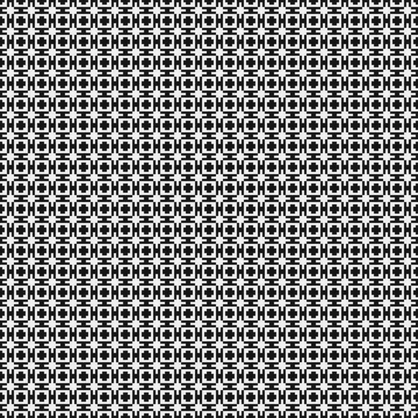 Seamless Pattern Black White Geometric Shapes — Stock Vector