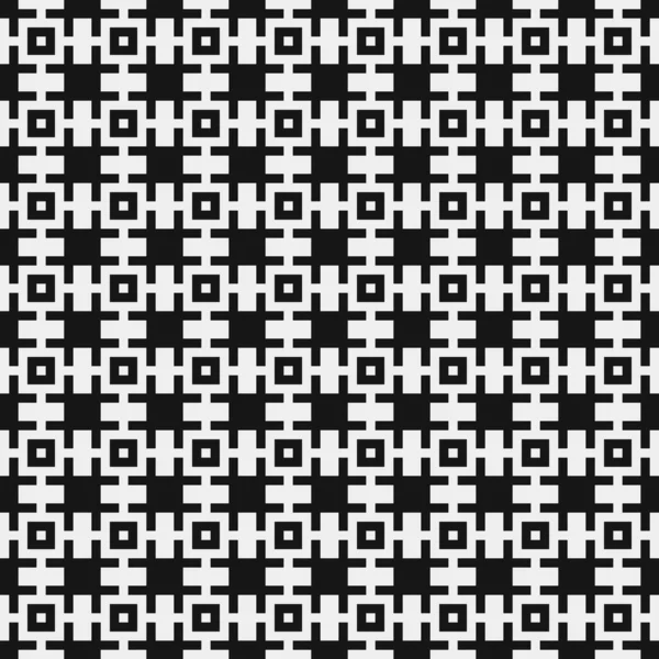 Fekete Fehér Geometriai Zökkenőmentes Minta Vektor Szabályos Textúra — Stock Vector