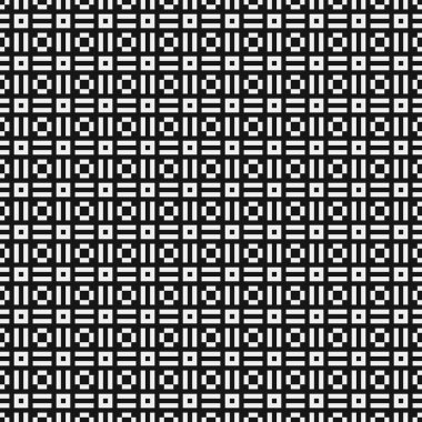 Soyut çapraz desen. Üretici noktalar logosu. Hesaplama sanatı illüstrasyonu 