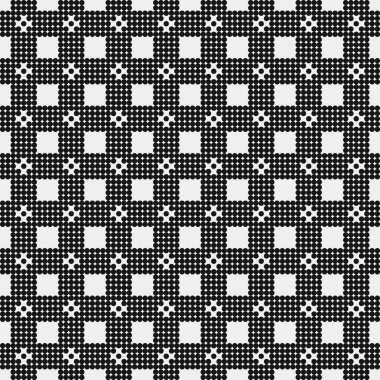 Soyut siyah ve beyaz süs desenli vektör çizimi