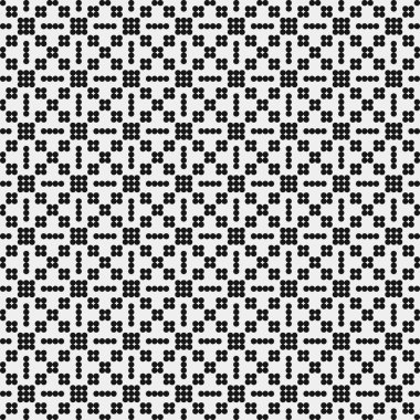 Soyut siyah ve beyaz süs desenli vektör çizimi