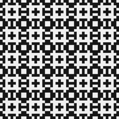 Soyut tekrarlanan çapraz desenli logo, üretken hesaplama sanatı çizimi   