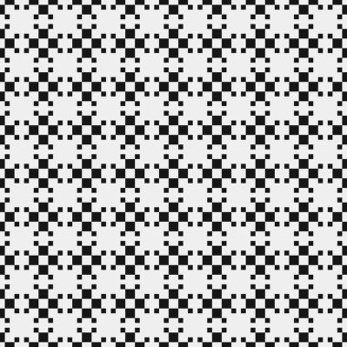 Soyut siyah ve beyaz süs desenli vektör çizimi