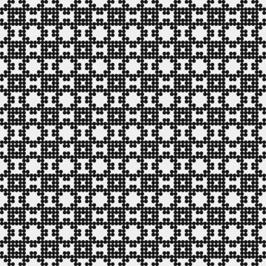 Soyut siyah ve beyaz süs desenli vektör çizimi