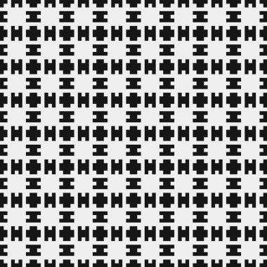 Noktalı siyah beyaz haç deseni, logo üretken hesaplama sanatı çizimi