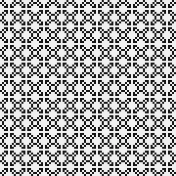 Bezešvý Vzor Černobílým Geometrickým Ornamentem Vektorová Ilustrace — Stockový vektor