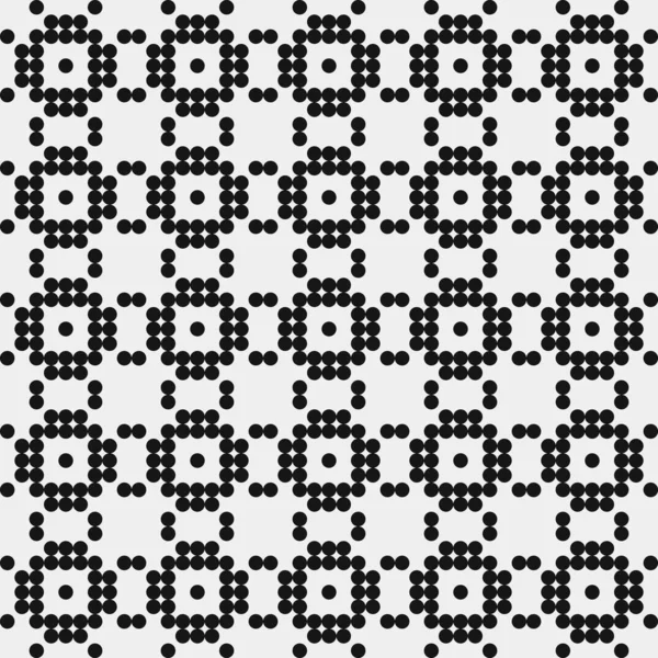 Seamless Pattern Black White Flowers — Stock Vector